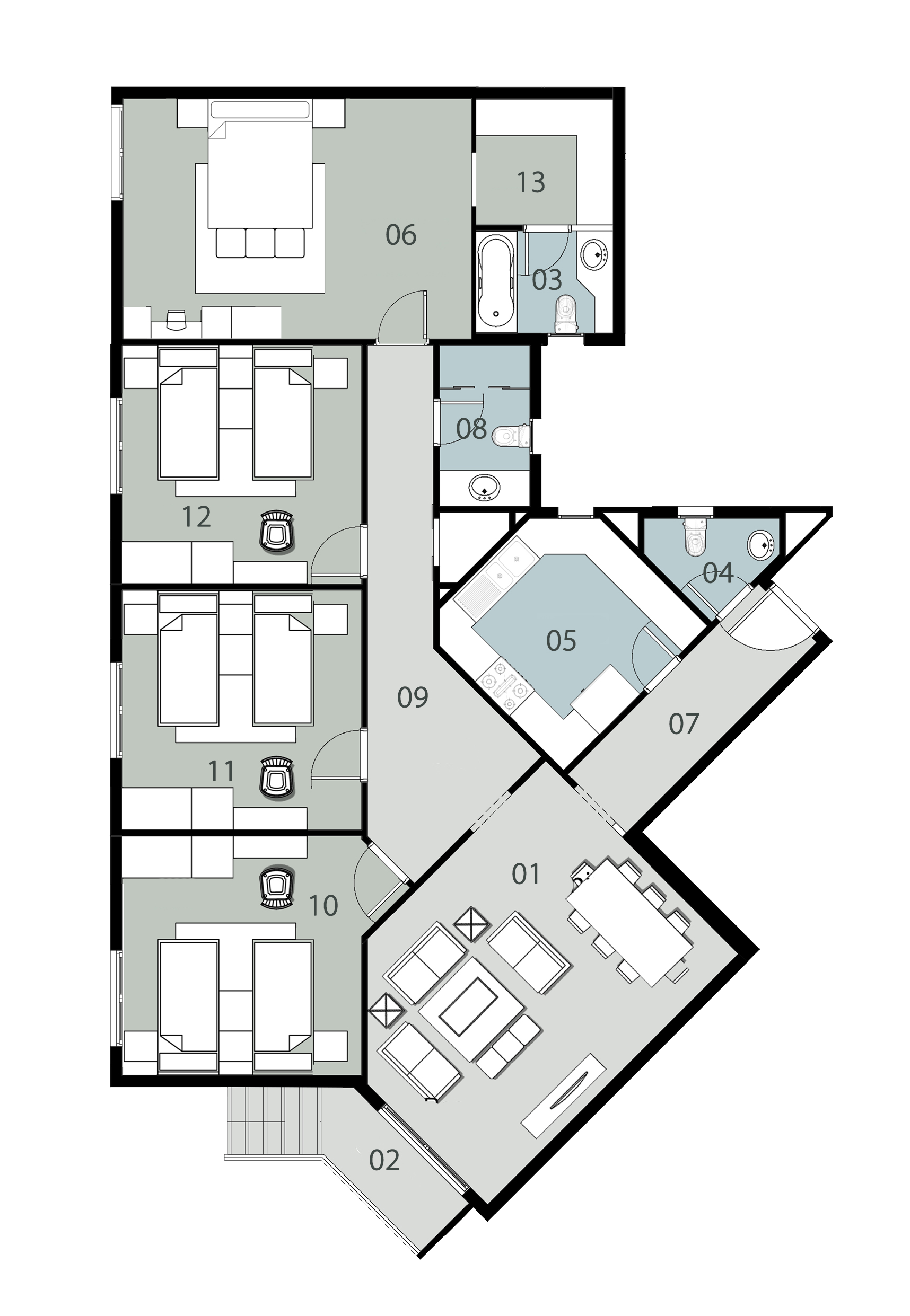 (8a) الطابق الارضى